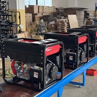 Générateurs diesel silencieux à châssis ouvert 3kva 5kva 8kva 10kva, portables, refroidis par air, 4 temps, monocylindres, type ouvert