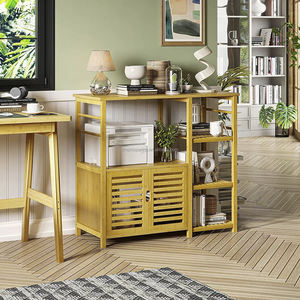 ตู้เก็บของไม้ไผ่สองประตูที่ทันสมัยพร้อมลิ้นชักสำหรับห้องนอนห้องนั่งเล่นหรือรับประทานอาหารเฟอร์นิเจอร์ภายในบ้าน - Product Image 2