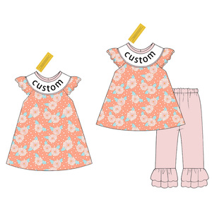 Nuovi Arrivi: Completi a Due Pezzi per Bambini e Neonati, Top con Spalle Scoperte e Pantaloncini, Outfit con Volant per Bambine - Product Image 6