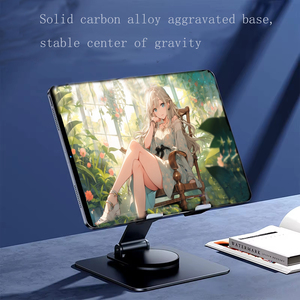 Portable Flexible 360 Degree <b>Rotating</b> Laptop Stand Metal Adjustable Desktop Table Riser Bracket for Indoor Use Foldable Computer - Product Image 2