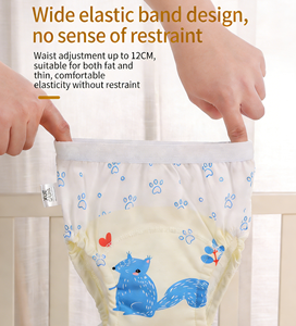 Pañales de Entrenamiento de Algodón Ecológico para Bebés, Pañales de Tela Reutilizables, Ropa Interior Lavable para Niños Pequeños, Suave y Transpirable, Ajuste Cómodo - Product Image 4