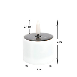 Luz Solar LED tipo Vela, sin Llama, Impermeable, Decorativa para Interiores y Exteriores, Jardín, Mesa, Balcón, Portátil, Alimentada por Energía Solar - Product Image 4