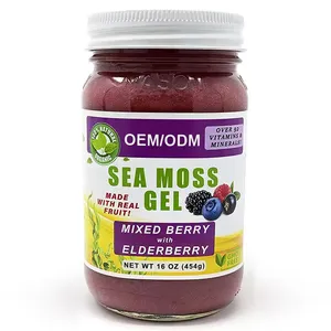 92 Minerals and Vitamins Immune Defense Thyroid Digestive Organic Sea Moss Gel Natural Seamoss Gel