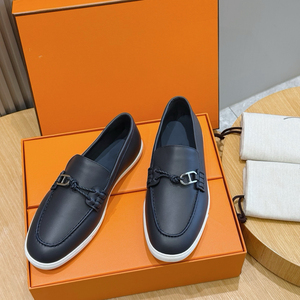 Scarpe Loafer Originali in Vera Pelle Italiana con Fibbia in Metallo, Suola Morbida in Gomma, Calzature di Lusso Business Casual Slip-on per Gentiluomini - Product Image 4