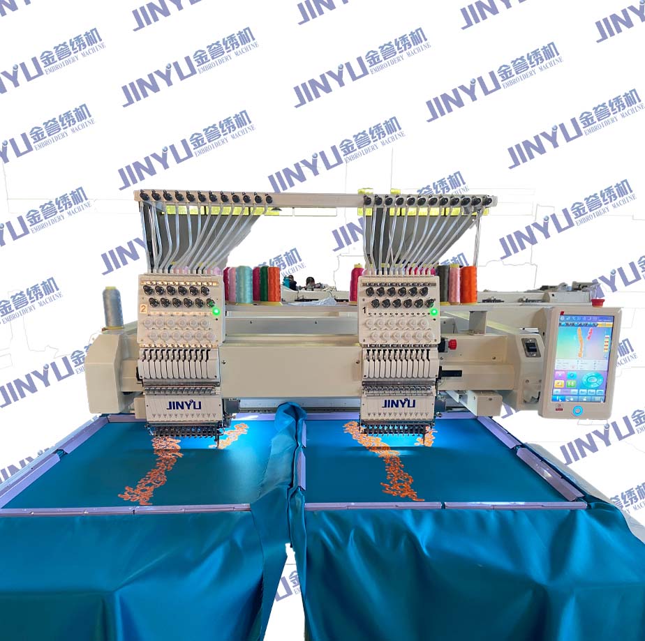 JINYU 60x60 см 2 головки вышивка шляпа футболка ткань компьютеризированная машина для одежды для шляпы футболки Ткань