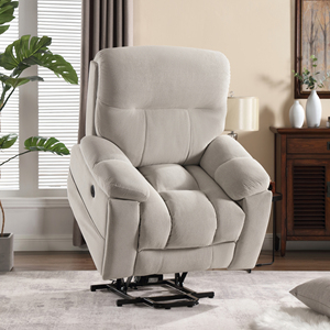 <span class=keywords><strong>Fauteuil</strong></span> électrique relevable en tissu blanc moderne VANBOW 2024 pour personnes âgées, design contemporain, fonction de massage extensible, <span class=keywords><strong>fauteuil</strong></span> <span class=keywords><strong>relaxant</strong></span> - Product Image 1