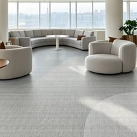 Rollo de Suelo Vinílico de PVC con Textura Tejida Resistente al Desgaste, Antideslizante y Decorativo para Áreas de Recepción de Centros Comerciales