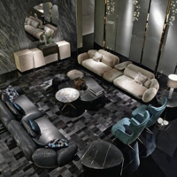 Modernes Italienisches Luxus-Ledersofa-Set in Modulbauweise, Kontraktmöbel für Fünf-Sterne-Hotel-Lobby, Lounge und Villenprojekte