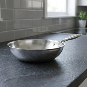 Wok Triply in Acciaio Inox Naturale e Alluminio Antiaderente 30cm (Ibili 653130) - Product Image 3