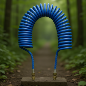 Manguera de aire en espiral Ttake Pulse de 10 pies, de poliuretano azul, para herramientas de aire comprimido - Product Image 3
