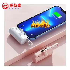 2024 Nieuwe Producten Mini Pocket Power Bank 5000Mah Draagbare Oplader 10W Uitgang Nood Kleine Eenvoudige Carrier Back-Up Lader Case