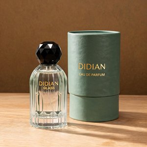 Nuevo Producto: Botella de Perfume con Rayas Verticales Cilíndricas de 100 ml, Botella de Perfume Vacía de Diseño en Vidrio con Paquete de Regalo - Product Image 3
