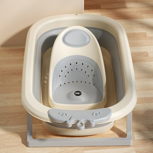 Baby <b>Bath</b> Tub Large Square Type PP Material 0-12 Months Newborn Toddler <b>Bath</b> <b>Seat</b> Multifunctional Design - Product Image 1