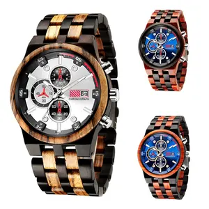 China Hot Sale Fashion Wood Wrist Watches Men Hand Watch Luxury