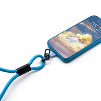 Cordon de téléphone anti-perte 2-en-1 personnalisé en nylon tressé avec câble de charge rapide USB-C 60W et sangle réglable – Idéal comme cadeau
