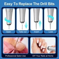 Machine à polir les ongles rechargeable Hadiyah Beauty 45000 tr/min pour le retrait et le polissage professionnels du vernis à ongles