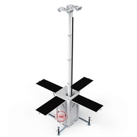 Tour d'éclairage solaire Cube avec lumières LED 200W pour éclairage de nuit de zone minière