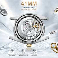 Montre mécanique de haute qualité avec mouvement DD 3235, fabriquée par ARF Factory, luxe, 41 mm, pour homme, en acier inoxydable bicolore or, avec calendrier