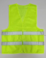 Gilet de sécurité haute visibilité en polyester avec bandes réfléchissantes doubles, imprimé sur mesure, pour le contrôle de la circulation routière et la protection des chantiers extérieurs