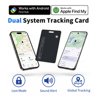 Localizador de Tarjetas Compatible con Apple Find My, Android y Google Find Hub, Compartición de Ubicación, Carga Inalámbrica, Cuerpo Delgado de 1.8mm para Viajes en Barco