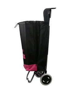 बड़ी क्षमता तह शॉपिंग पुल कार्ट ट्रॉली को बिक्री के लिए अनुकूलित काले मल्टीफंक्शन - Product Image 1