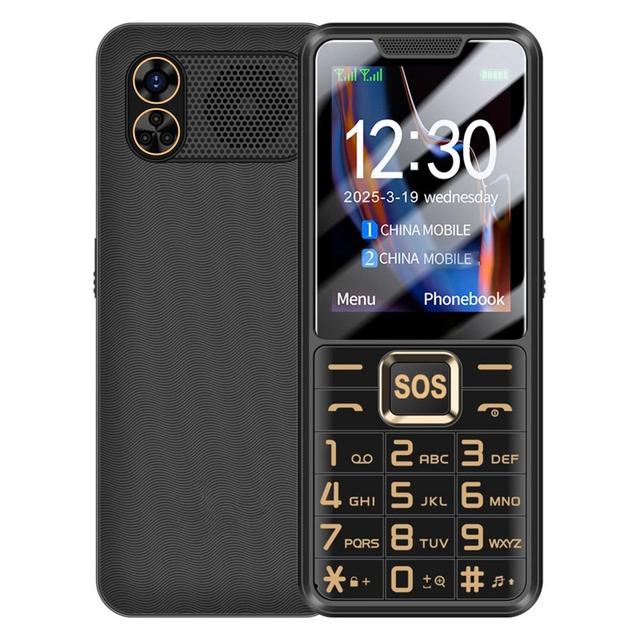 K3 2G Keypad Phone with Dual LED Flashlight 2.4 Inch Dual SIM Simple Mobile Phones 32MB+32MB Large Keyboard