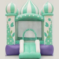 Château gonflable Princesse, dôme coloré en forme d'oignon, château gonflable arc-en-ciel avec toboggan pour fête d'enfants