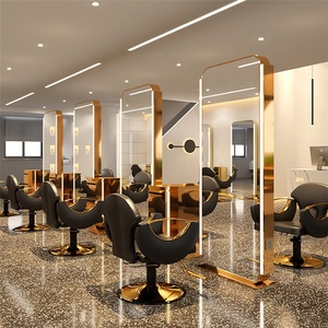 Miroirs <span class=keywords><strong>de</strong></span> <span class=keywords><strong>salon</strong></span> LED personnalisés Siman, longueur longue, miroir mural <span class=keywords><strong>pour</strong></span> coiffeur, barbier, rectangle, verre, éclairage magnifique - Product Image 1