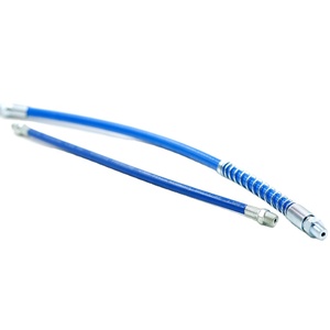 Nouveau 1 pièce <span class=keywords><strong>Raccord</strong></span> flexible pour pistolet à graisse, en plastique antidéflagrant, bleu/noir, haute pression 4500-10000 psi pour pistolet à graisse - Product Image 1