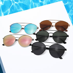2025 New High Quality <b>Mirror</b> Polarized Sun Glasses Manufacturer Fashion Metal Sun Glasses <b>Round</b> Frame Shades Unisex Sunglasses - Product Image 1