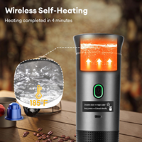 Cafetière portable USB 12V 80ml pour café chaud ou froid avec écran LED pour usage domestique