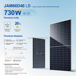 Panneau solaire <span class=keywords><strong>JA</strong></span> <span class=keywords><strong>Solar</strong></span> JAM66D46 LB 700/705/710/715/720/725/730/735/740W, module bifacial à double vitrage de type N, efficacité modulaire élevée de 23,5% - Product Image 2