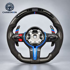 Volant sport en cuir et fibre de carbone forgée pour F10 F30 F20 F31 F32 F36 X5 M3 M5 M6 M4 E71 E90 F07 - Product Image 1