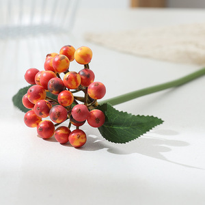 <span class=keywords><strong>H886</strong></span> Ramilletes de Flores y Frutas Artificiales de Estilo Europeo, Decoraciones Navideñas y Accesorios Florales, Arándanos, Peonías, Bayas - Product Image 4