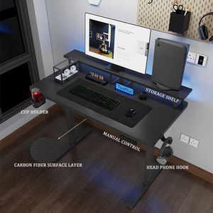 Scratch Resistant Wooden Modular Conversion Telescopic Metal Standing Desk Ergonomics Height Adjustable Electric Lifting Table - Product Image 2