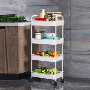 Nuevo Organizador de Almacenamiento de Plástico Cuadrado de Diseño Moderno para Alimentos, Verduras, Cocina, Baño, Sala de Estar, Cesta de Almacenamiento de Artículos Diversos de 4 Niveles - Product Image 3