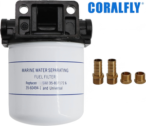 Filtre séparateur eau-carburant pour pièces hors-bord 35-60494-1 35-802893Q01 35-807172 pour <span class=keywords><strong>moteur</strong></span> hors-bord de <span class=keywords><strong>bateau</strong></span> <span class=keywords><strong>10</strong></span> microns Remplace <span class=keywords><strong>Mercury</strong></span> - Product Image 2