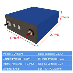 EU・US在庫 EV用角柱型リン酸鉄リチウム電池 Aグレード 8000回サイクル 3.2V 280Ah リン酸鉄リチウム電池 太陽光発電蓄電池 - Product Image 5