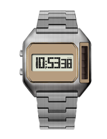 Jam Tangan Digital LCD Solar Retro 2026 Tenaga Surya Casing Persegi Alarm Jam Tangan Pria OEM Kustom