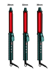 Fer à boucler infrarouge en céramique certifié avec écran LCD numérique, coiffage rapide, 5 réglages de température, double tension pour hôtels et usage domestique - Product Image 3