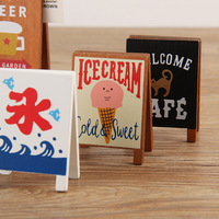 Support de mémo en bois de style japonais, pince à photos, mini chevalet, présentoir de cartes pour la décoration de table de café, bar à bière, glacier