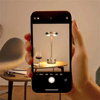 Lampe de table sans fil rechargeable à LED avec capteur tactile, veilleuse sans fil, lampe de lecture pour restaurant, hôtel, bar, chambre à coucher, décoration