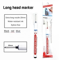 Marqueur permanent pour papier à pointe longue multifonction de 20 mm de longueur et 1 mm de largeur, personnalisable avec le logo de l'usine HUA, pour marquage en profondeur