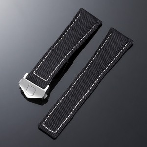 Correa de Reloj de Nailon y Cuero de 20mm 22mm, Correa de Lona de Liberación Rápida, Correa de Repuesto Duradera y Transpirable para Reloj Deportivo - Product Image 3