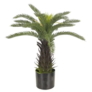 Mini Cycas artificiels de 0.6m, palmier pour la décoration de la maison, usine de fabrication, arbres artificiels presque naturels bon marché