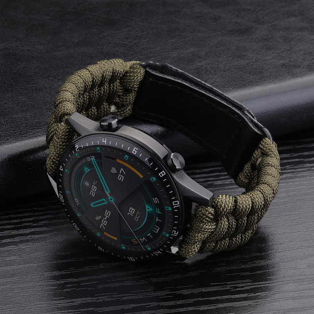 Nylon Watch Band for Samsung Galaxy Watch 3 41mm 45mm Band 42mm 46mm Strap for huawei Gt 2 42 mm Adjustable Buckle Rope Strap