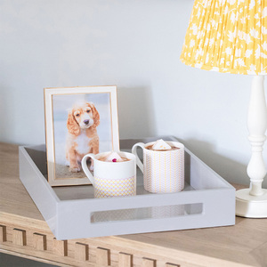 Large Ottoman <strong>Tray</strong> with Handles Spill Proof Serving <strong>Tray</strong> Organizer <strong>Tray</strong> <strong>Decorative</strong> <strong>for</strong> Living Room Bedroom Kitchen - Product Image 3