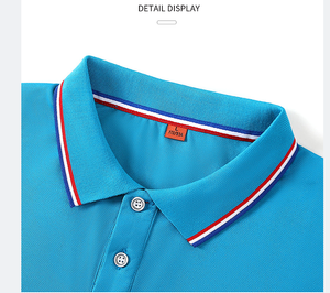 Polo unisex ropa de trabajo personalizada manga larga solapa logotipo personalizado cuello en <span class=keywords><strong>V</strong></span> Polo camiseta - Product Image 4