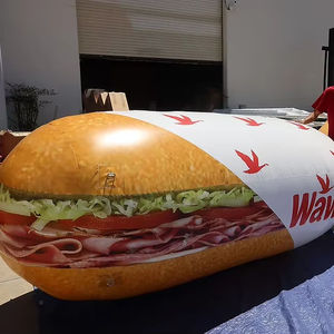 Custom 10 <span class=keywords><strong>ft</strong></span> Niflatable gastronomia giocattolo Burger Store stampo bambola gigante modelli gonfiabili pubblicità Fast Food Hamburger panini - Product Image 1