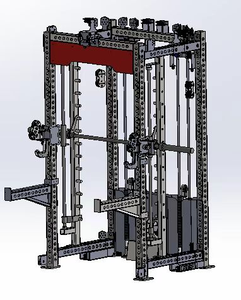 Rack d'alimentation tout-en-un: Entraîneur fonctionnel, Lat Pulldown, Low Row, Smith Cable, Dual Weight Stacks pour des solutions de gym complètes - Product Image 3